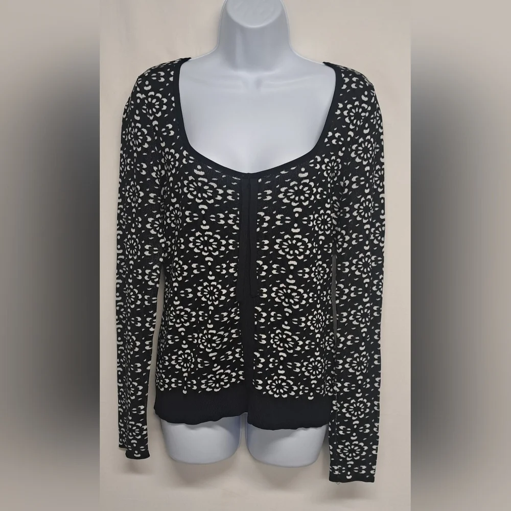 INC International Concepts M Pullover Sweater Stretch Knit Scoop Neck